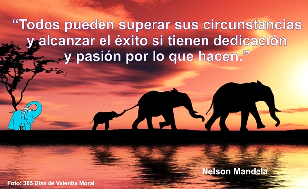 Una Enseñanza de Nelson Mandela sobre El Éxito, en La Frase del Día del Centro de lavado de coches Elefante Azul de Avilés
